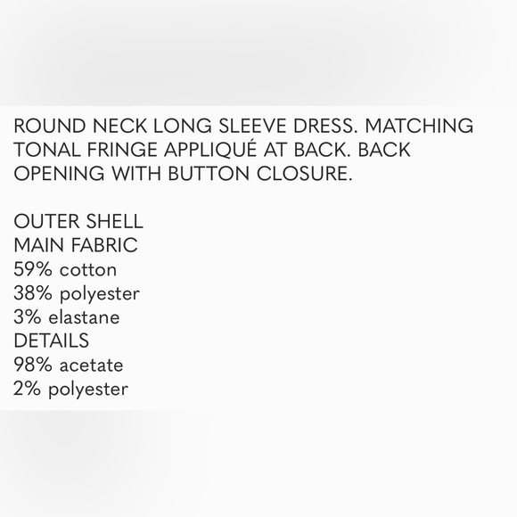 Zara long sleeve dress with fringe size small - Picture 5 of 6